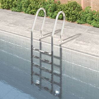 Zwembadladder 54x38x211 cm 304 roestvrij staal