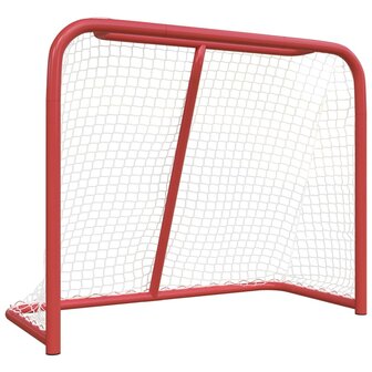 Hockeydoel 183x71x122 cm polyester rood en wit