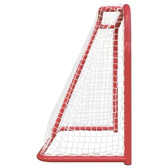 Hockeydoel 183x71x122 cm polyester rood en wit