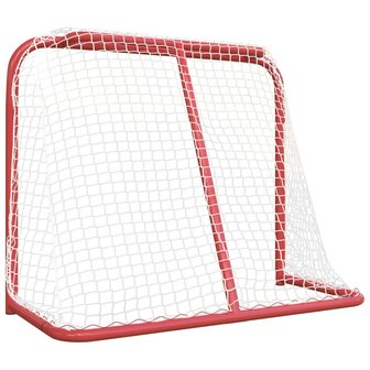 Hockeydoel 183x71x122 cm polyester rood en wit