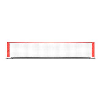 Tennisnet 500x100x87 cm polyester zwart en rood