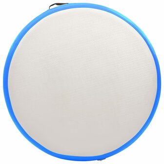 Gymnastiekmat met pomp opblaasbaar 100x100x10 cm PVC blauw