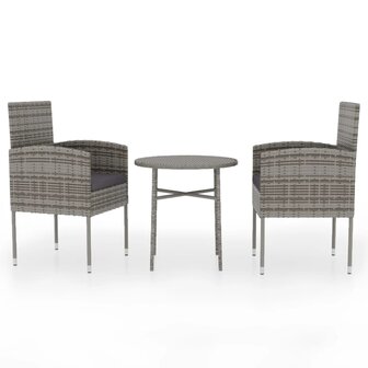 3-delige Tuinset poly rattan antracietkleurig 8720286902424 2
