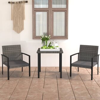 3-delige Tuinset poly rattan grijs 8720286301302 1