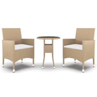 3-delige Tuinset poly rattan beige 8720286203071 2