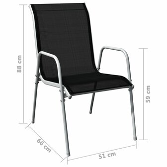 5-delige Tuinset staal zwart 8718475508281 12