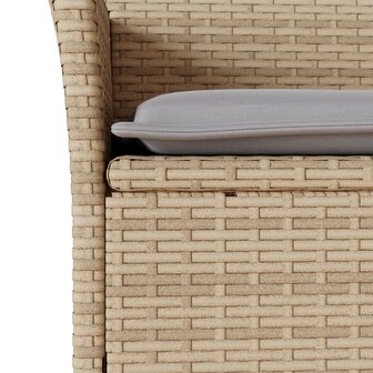 3-delige Tuinset met kussens poly rattan en glas beige 8721102491139 5