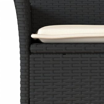 3-delige Tuinset met kussens poly rattan en glas zwart 8721102492112 5