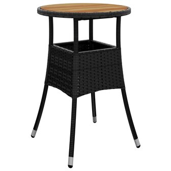 3-delige Tuinset met kussens poly rattan en acaciahout zwart 8721102492075 4