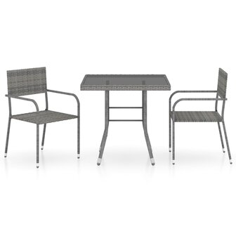 3-delige Tuinset poly rattan antracietkleurig en grijs 8720286225776 2