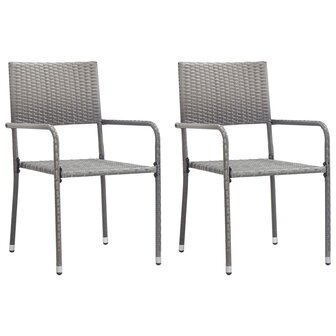 3-delige Tuinset poly rattan antracietkleurig en grijs 8720286225776 3