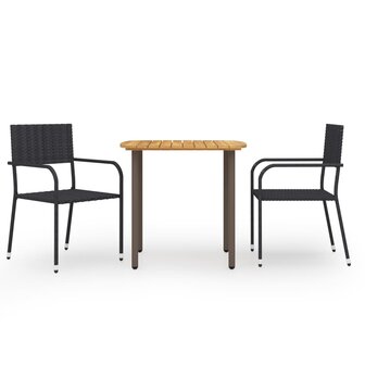 3-delige Tuinset poly rattan zwart 8720286413821 1