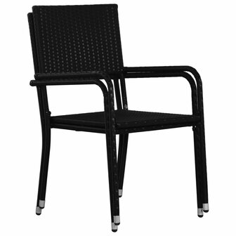 3-delige Tuinset poly rattan zwart 8720286413821 5
