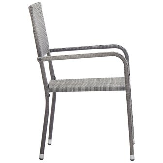 3-delige Tuinset poly rattan grijs 8720286413838 4