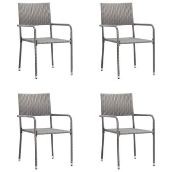 5-delige Tuinset poly rattan antracietkleurig en grijs 8720286225813 3