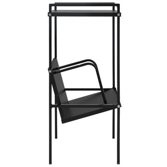 Boekenkast met 2 schappen 52x28x59 cm bewerkt hout zwart 8719883890661 4