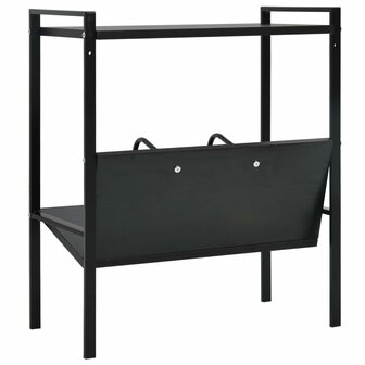 Boekenkast met 2 schappen 52x28x59 cm bewerkt hout zwart 8719883890661 5