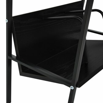 Boekenkast met 2 schappen 52x28x59 cm bewerkt hout zwart 8719883890661 7