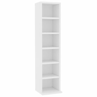 Cd-kast 21x20x88 cm bewerkt hout wit 8719883675121 2