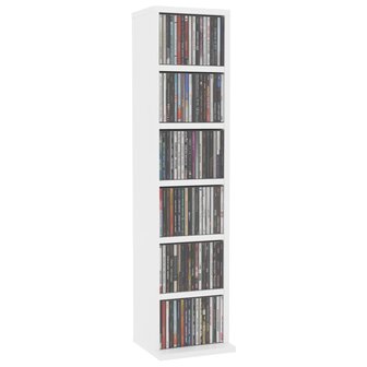 Cd-kast 21x20x88 cm bewerkt hout wit 8719883675121 3