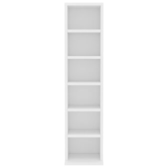 Cd-kast 21x20x88 cm bewerkt hout wit 8719883675121 4