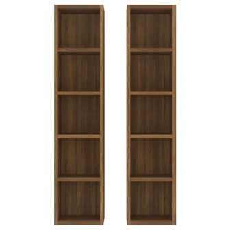 CD-kasten 2 st 21x16x93,5 bewerkt hout bruineikenkleurig 8720286975527 4