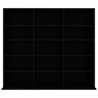 Cd-kast 102x23x89,5 cm bewerkt hout zwart 8719883914909 4