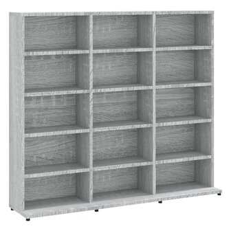 Cd-kast 102x23x89,5 cm bewerkt hout grijs sonoma eikenkleurig 8720286976685 2