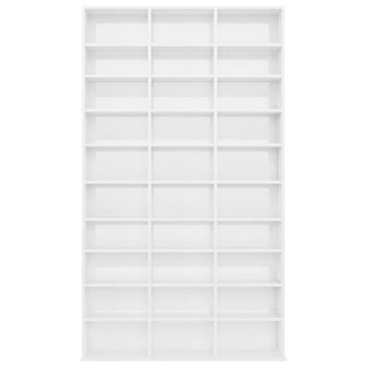 Cd-kast 102x16x177,5 cm bewerkt hout hoogglans wit 8719883914862 4