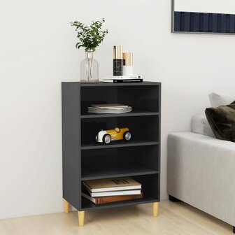 Dressoir 57x35x90 cm bewerkt hout hoogglans grijs 8720286359389 1