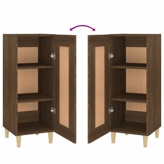 Dressoir 34,5x34x90 cm bewerkt hout bruin eikenkleur 8720287085591 8