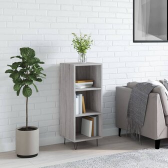 Dressoir 34,5x32,5x90 cm bewerkt hout grijs sonoma eikenkleurig 8720845869014 1