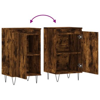 Dressoir 40x35x70 cm bewerkt hout gerookt eikenkleurig 8720845872892 9