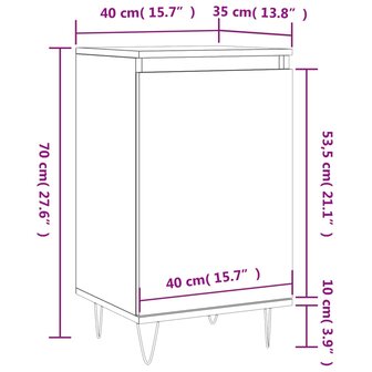Dressoir 40x35x70 cm bewerkt hout gerookt eikenkleurig 8720845872892 12