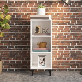 Dressoir 34,5x32,5x90 cm bewerkt hout hoogglans wit 8720287081067 3