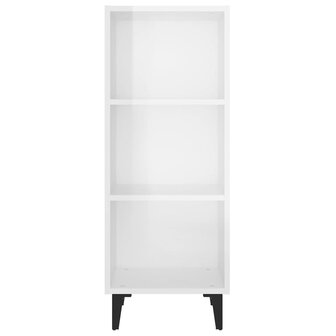 Dressoir 34,5x32,5x90 cm bewerkt hout hoogglans wit 8720287081067 5