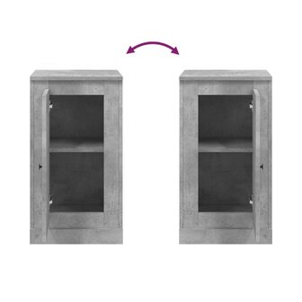 Dressoir 37,5x35,5x67,5 cm bewerkt hout betongrijs 8720845790981 9