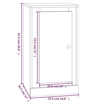 Dressoir 37,5x35,5x67,5 cm bewerkt hout betongrijs 8720845790981 11