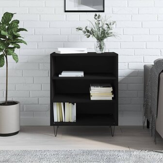 Dressoir 57x35x70 cm bewerkt hout zwart 8720845907365 1
