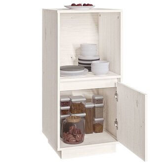Dressoir 38x35x80 cm massief grenenhout wit 8720286923269 8