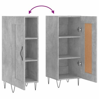 Dressoir 34,5x34x90 cm bewerkt hout betongrijs 8720845871550 9