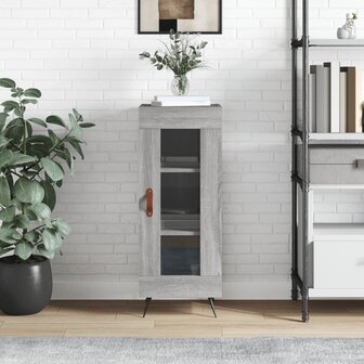 Dressoir 34,5x34x90 cm bewerkt hout grijs sonoma eikenkleurig 8720845869410 1