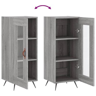 Dressoir 34,5x34x90 cm bewerkt hout grijs sonoma eikenkleurig 8720845869410 9