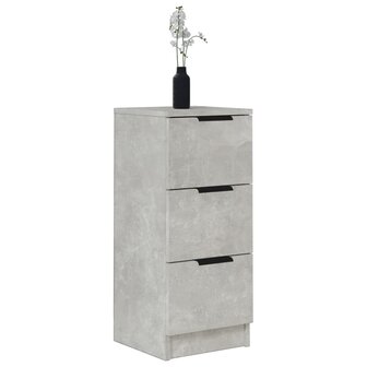 Dressoir 30x30x70 cm bewerkt hout betongrijs 8720287078739 4
