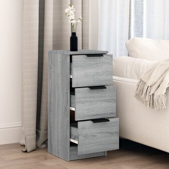 Dressoir 30x30x70 cm bewerkt hout grijs sonoma eikenkleurig 8720287084099 3