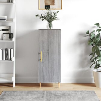 Dressoir 34,5x34x90 cm bewerkt hout grijs sonoma eikenkleurig 8720845867010 1