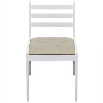 Eetkamerstoelen 2 st massief rubberwood en fluweel wit 8718475933083 3