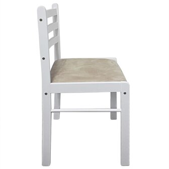 Eetkamerstoelen 2 st massief rubberwood en fluweel wit 8718475933083 5