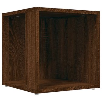 Bijzettafel 33x33x34,5 cm bewerkt hout bruineikenkleurig 8720286956878 2
