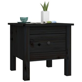 Bijzettafel 40x40x39 cm massief grenenhout zwart 8720286922835 4